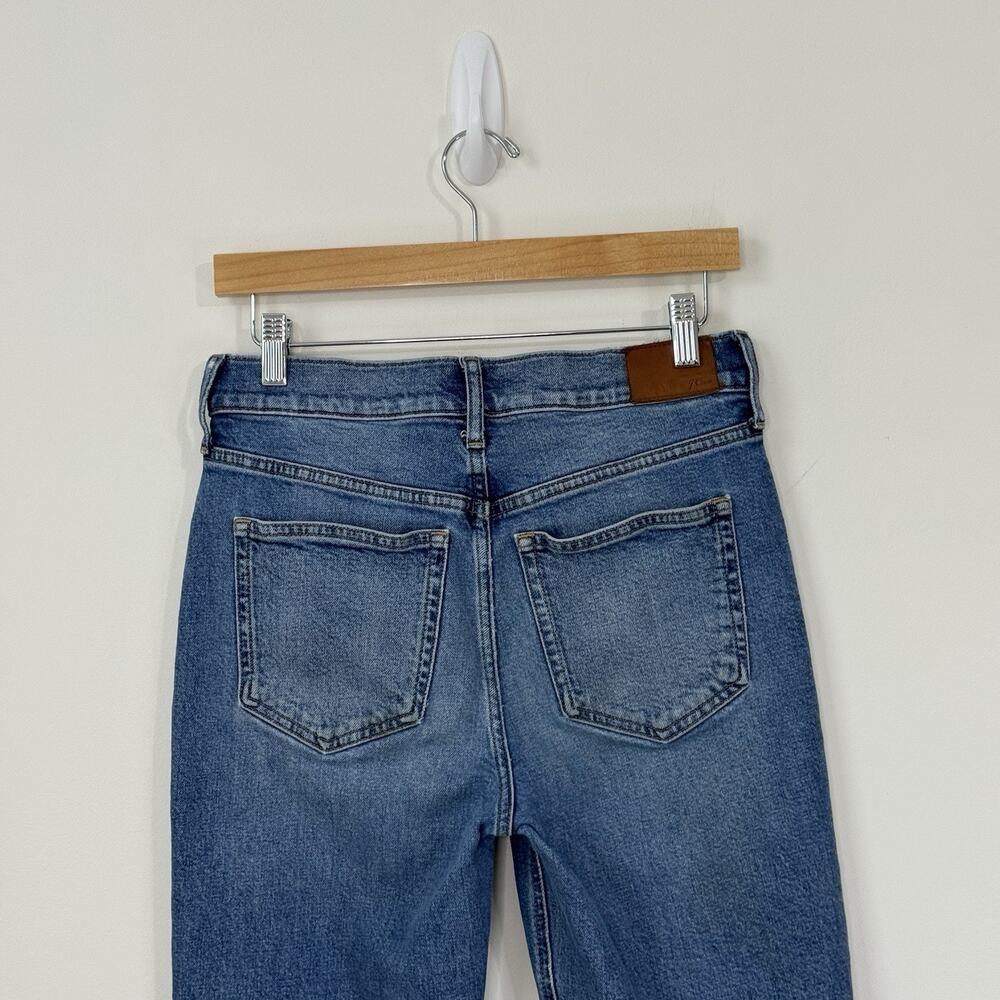 J. Crew Full Length Classic Straight Jeans Size 27 Blue High Rise Raw Hem - Picture 7 of 12